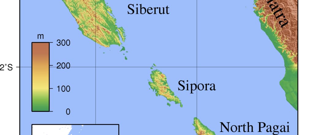 De Mentawai-eilanden ten westen van Sumatra, Indonesië