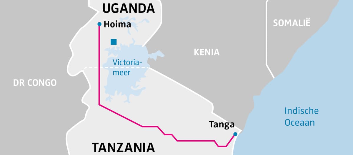 EACOP-pijpleiding door Uganda en Tanzania