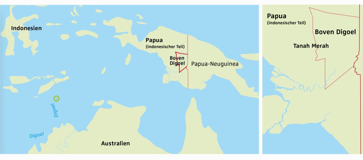 Kaart van Papoea